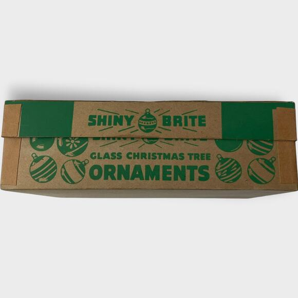 Vintage Shiny Brite Ornaments Red Green Uncle Sam Box Santa Christmas 1940s 12 - Picture 6 of 9